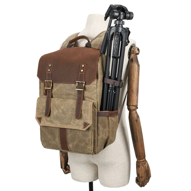 K-011 Outdoor Shoulder Digital Camera Bag Batik Canvas Waterproof Large-Capacity Photography Backpack