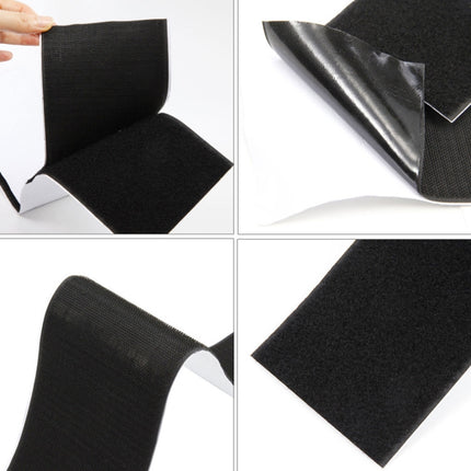 Car License Plate Hook And Loop Fastener High Temperature Resistance Polyester Double-Sided Fixed Stickers, 100x500mm