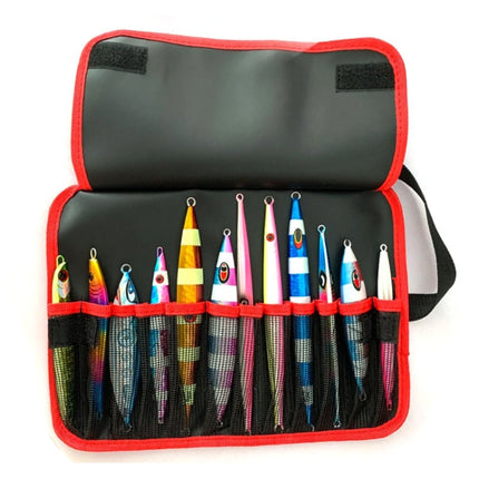 Road Sub-Bait Tool Bag Fishing Accessories Portable Storage Bag Waterproof Foldable Lead Fish Bag, Red Black, Yellow Black