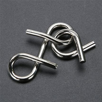 8 PCS / Set Metal Puzzle Toy Intelligence Buckle for Kids Education Developmental  Toys