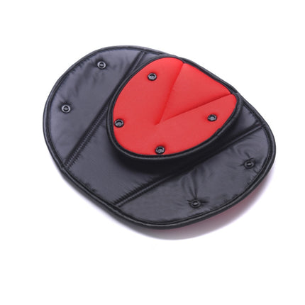 Car Seat Safety Belt Cover Sturdy Adjustable Triangle Safety Seat Belt Pad Clips Child Protection, Red, Orange, Black