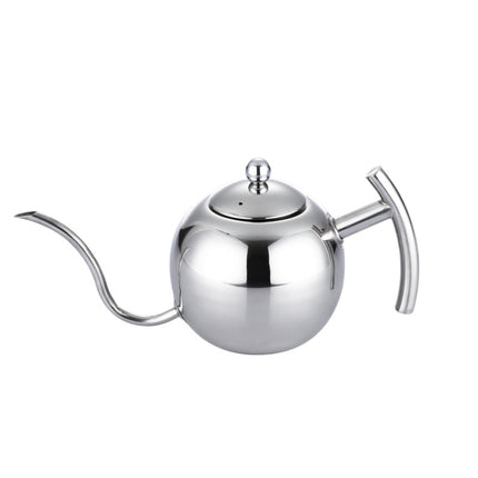 Hand Flush Pot Mocha Coffee Pot Stainless Steel Coffee Pot European Style Stainless Steel Teapot With Strainer, 1L, 0.85L