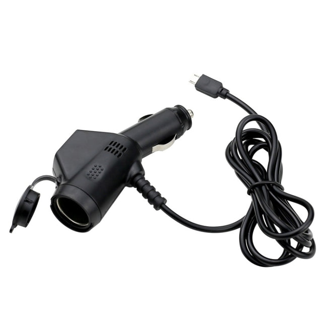 2 PCS Car 3 In 1 Charger With Cigarette Lighter Dual USB Interface With USB Mobile Phone Charging Cable, Black, White