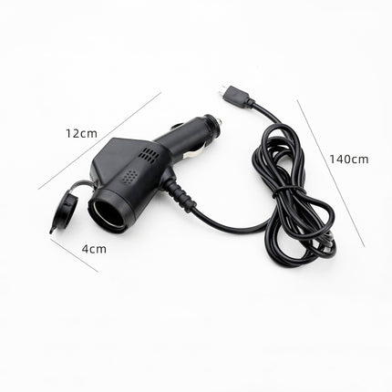 2 PCS Car 3 In 1 Charger With Cigarette Lighter Dual USB Interface With USB Mobile Phone Charging Cable, Black, White