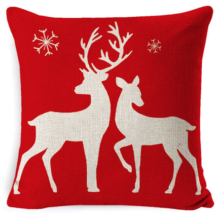 Christmas Linen Red Hug Pillowcase Without Pillow Core, 45 x 45cm