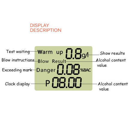 HT-611 Alcohol Tester High Resolution Audio Breathing Alcohol Tester