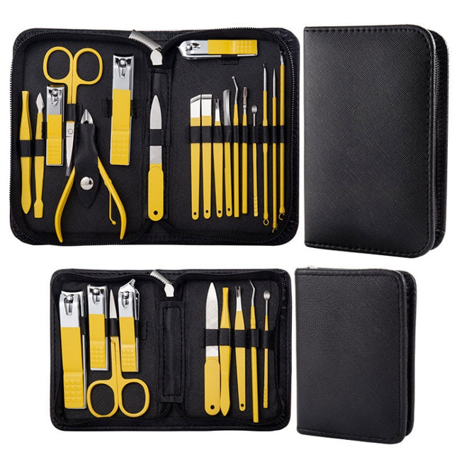 9 In 1 Nail Clipper Set Manicure Set Stainless Steel Nail Clipper Manicure Tool, 9 In 1, 18 In 1 Yellow, 26 In 1  Pink, 26 In 1 Black