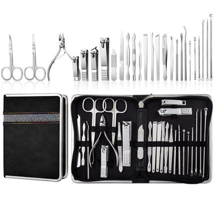9 In 1 Nail Clipper Set Manicure Set Stainless Steel Nail Clipper Manicure Tool, 9 In 1, 18 In 1 Yellow, 26 In 1  Pink, 26 In 1 Black