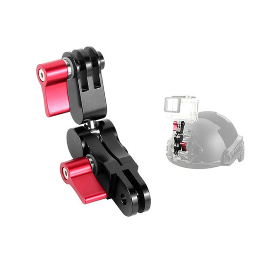 Adaptador de montaje giratorio de 360 ​​grados de aleación de aluminio con conector de brazo ajustable para GoPro HERO9 Black / HERO8 Black /7 /6 /5 /5 Session /4 Session /4 /3+ /3 /2 /1, DJI Osmo Action, Xiaoyi y otras cámaras de acción, rojo, azul, negro