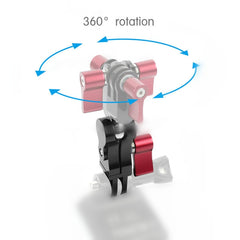 Aluminium Alloy 360 Degree Rotating Mount Adapter Adjustable Arm Connector for GoPro HERO9 Black / HERO8 Black /7 /6 /5 /5 Session /4 Session /4 /3+ /3 /2 /1, DJI Osmo Action, Xiaoyi and Other Action Cameras, Red, Blue, Black