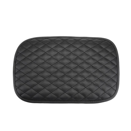 Leather Car Universal Central Armrests Pad Anti-Slip Armrest Box Mat, Universal