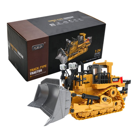 2.4G Remote Control Nine-Channel Crawler Heavy Bulldozer Children Remote Control Toy Alloy Excavator, 1031 Alloy Excavator