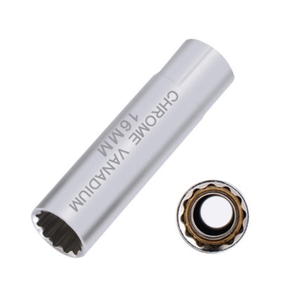 Car Spark Plug Sleeve Wrench Thin Flames Disassembly Tool, Specification:, 12mm (Shrapnel), 14mm (Shrapnel), 14mm (Magnetic), 16mm (Magnetic), 16mm (Glue Cover)