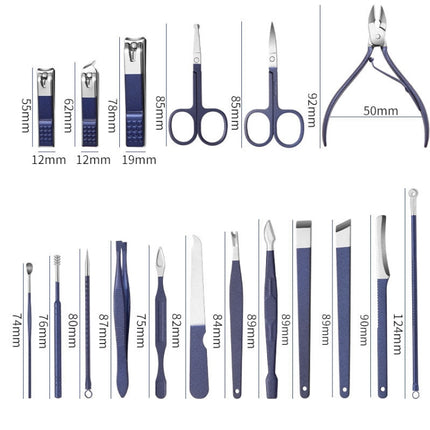 Stainless Steel Nail Clipper Set Nail Art Set Manicure Tools, 2 Sets 7 In 1, 2 Sets 10 In 1, 12 In 1, 18 In 1