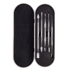 Nail Art Tool Set Smoke Cream Spoon Stainless Steel Steel Push Smoke Oil Spoon, 5 In 1 Silver, 6 In 1 Silver, 5 In 1 Color Titanium, 6 In 1 Color Titanium