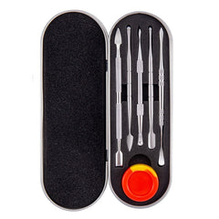 Nail Art Tool Set Smoke Cream Spoon Stainless Steel Steel Push Smoke Oil Spoon, 5 In 1 Silver, 6 In 1 Silver, 5 In 1 Color Titanium, 6 In 1 Color Titanium