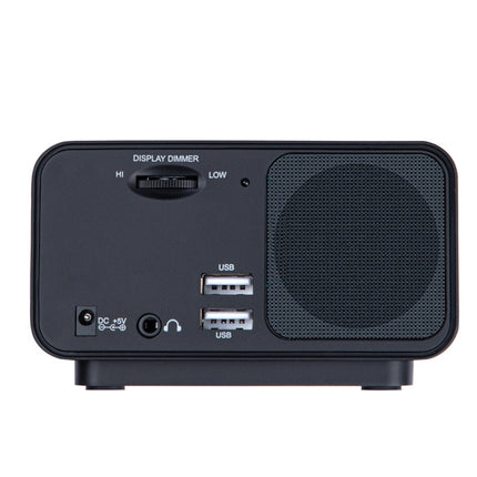 LED Digital Bedroom Alarm Clock With USB Charging Port Clock Radio Temperature Electronic Platform Clock