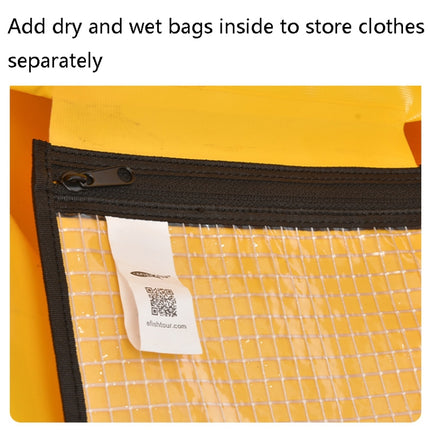 AFISHTOUR FM2031 40L Waterproof Travel Luggage Bag Large Capacity Motorcycle Rear Seat Bag, Yellow, Black