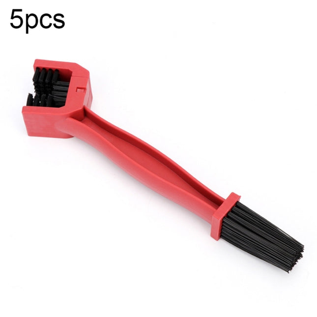 1 Set BG-7168 Bicycle And Motorcycle Cleaning Brush Three-Sided Chain Brush, Colour: Blue + Small Brush, 5 PCS Red, 5 PCS Blue, 5 PCS Black, Red + Small Brush, Blue + Small Brush