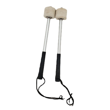 Percussion Accessories Wool Felt Stainless Steel Non-Slip Drumsticks Practice Playing Kick Drum Hammers, Drum Hammers