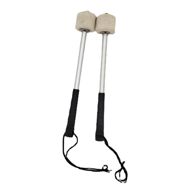 Percussion Accessories Wool Felt Stainless Steel Non-Slip Drumsticks Practice Playing Kick Drum Hammers, Drum Hammers