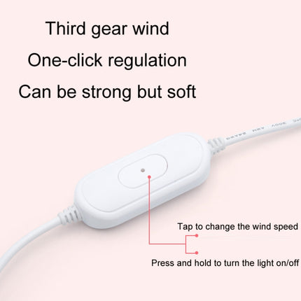 Car USB Air Mouth Balm Fan with Colored Breathing Light