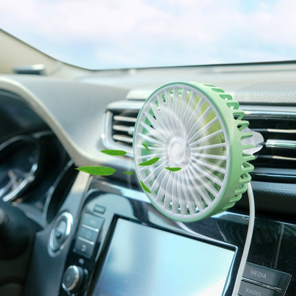 Car USB Air Mouth Balm Fan with Colored Breathing Light