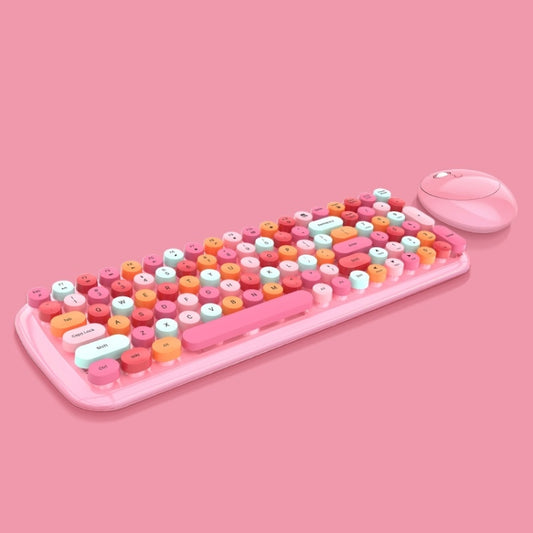 MOFii Candy XR Color Wireless Keyboard And Mouse Set, Lemon Yellow, Barbie Pink, Vital Orange, Light Blue, Pink Mix Color, Blue Mix Color, Green Mix Color