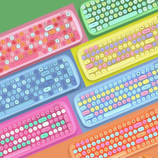 MOFii Candy XR Color Wireless Keyboard And Mouse Set, Lemon Yellow, Barbie Pink, Vital Orange, Light Blue, Pink Mix Color, Blue Mix Color, Green Mix Color
