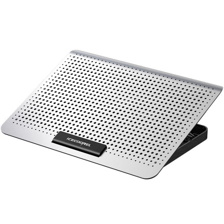 ICE COOREL Laptop Aluminum Alloy Radiator Fan Silent Notebook Cooling Bracket, Space Silver, Tungsten Gold Black, Six-Fan Space Silver, Six-Fan Tungsten Gold Black