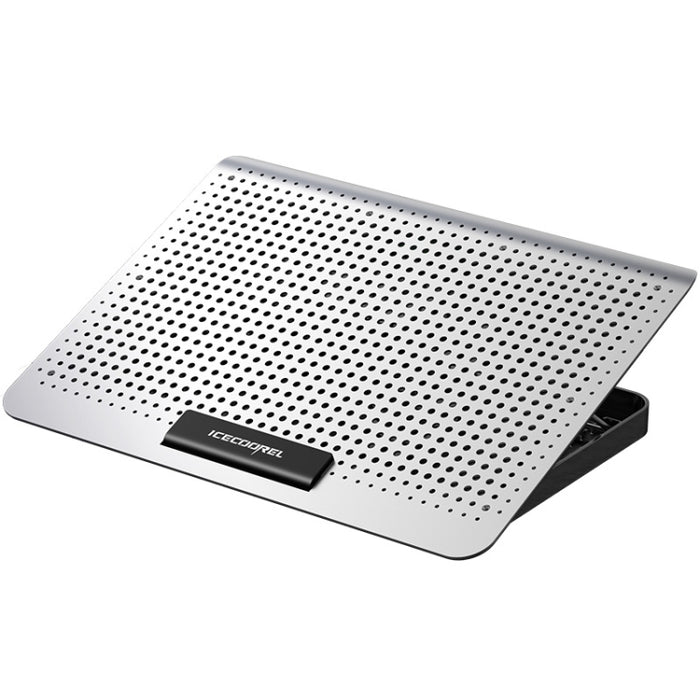 ICE COOREL Laptop Aluminum Alloy Radiator Fan Silent Notebook Cooling Bracket, Space Silver, Six-Fan Space Silver, Six-Fan Tungsten Gold Black