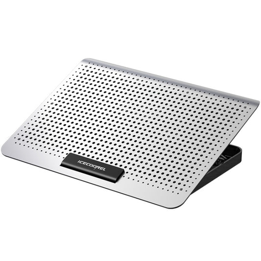 ICE COOREL Laptop Aluminum Alloy Radiator Fan Silent Notebook Cooling Bracket, Space Silver, Tungsten Gold Black, Six-Fan Space Silver, Six-Fan Tungsten Gold Black