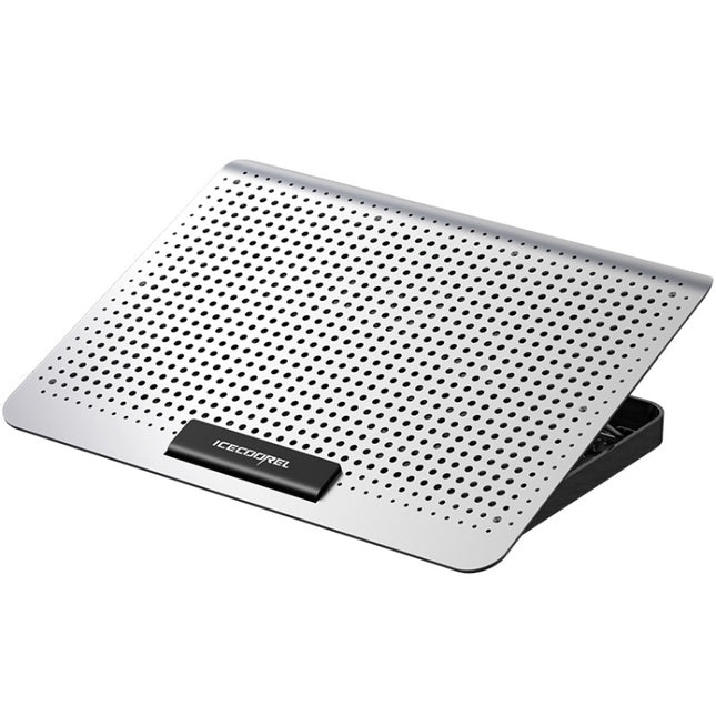 ICE COOREL Laptop Aluminum Alloy Radiator Fan Silent Notebook Cooling Bracket, Space Silver, Six-Fan Space Silver, Six-Fan Tungsten Gold Black