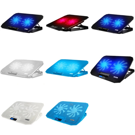 ICE COOREL N106 Laptop Base Adjustment Radiator Dual-Fan Notebook Cooling Bracket, Standard Version (Blue Light), Standard Version (Red Light), Luxury Version (Knight Dark), Luxury Version (Ivory White), Luxury Version (Sea Blue)�����������������������...