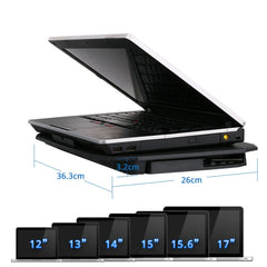 ICE COOREL N106 Laptop Base Adjustment Radiator Dual-Fan Notebook Cooling Bracket, Standard Version (Blue Light), Standard Version (Red Light), Luxury Version (Knight Dark), Luxury Version (Ivory White), Luxury Version (Sea Blue)�����������������������...