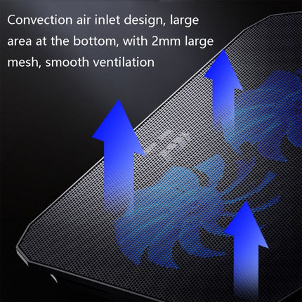 ICE COOREL N106 Laptop Base Adjustment Radiator Dual-Fan Notebook Cooling Bracket, Standard Version (Blue Light), Luxury Version (Knight Dark), Luxury Version (Ivory White), Luxury Version (Sea Blue), Flagship Version (Knight Black)                    ...