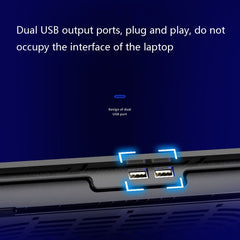 ICE COOREL N106 Laptop Base Adjustment Radiator Dual-Fan Notebook Cooling Bracket, Standard Version (Blue Light), Standard Version (Red Light), Luxury Version (Knight Dark), Luxury Version (Ivory White), Luxury Version (Sea Blue)�����������������������...