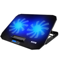 ICE COOREL N106 Laptop Base Adjustment Radiator Dual-Fan Notebook Cooling Bracket, Standard Version (Blue Light), Standard Version (Red Light), Luxury Version (Knight Dark), Luxury Version (Ivory White), Luxury Version (Sea Blue)�����������������������...
