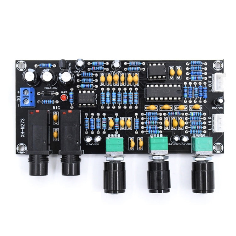 XH-M273 DC12-24V Microphone Amplifier Board K Song Singing Power Amplifier Board, Reverberation Board