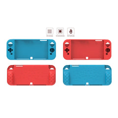 DOBE TNS-1135 Game Console Integrated All-Inclusive Soft Slip Protective Case For Nintendo Switch OLED, White, Red, Blue