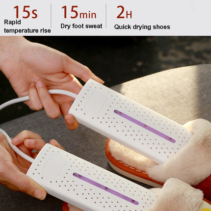 10W Household Shoe Dryer Shoe Deodorant Shoe Dryer Smart Timed Folding Shoe Baker Socks Dryer, With Purple Lamp EU Plug, Without Purple Lamp  EU Plug