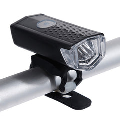 Bicycle Highlight USB Rechargeable Lamp Waterproof Bicycle Headlight Taillight Set, Headlight + Taillight (Black)