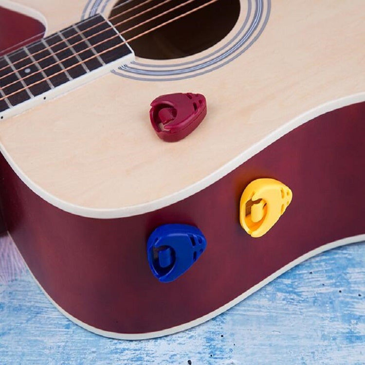 100 PCS ABS Storage Box for Guitar Pick, Random Color Delivery, Heart-shaped Pick Box, Large Triangular Pick Box