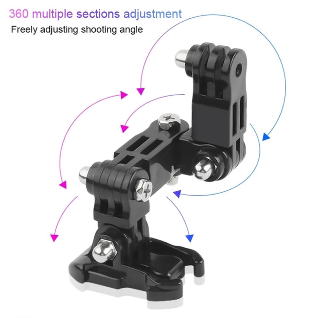 2 Set Cycling Helmet Adhesive Multi-Joint Arm Fixed Mount Set for DJI Osmo Action, GoPro HERO9 Black / HERO8 Black /7 /6 /5 /5 Session /4 Session /4 /3+ /3 /2 /1, Xiaoyi and Other Action Cameras, Style 3 Cycling Helmet Kit, Style 4 Cycling Helmet Kit��...