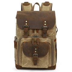 K-86 Casual Shoulder Camera Bag Contrast Waterproof Batik Canvas Single Digital Camera Photo Backpack