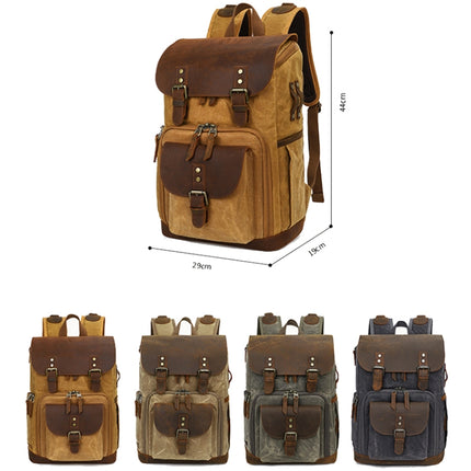 K-86 Casual Shoulder Camera Bag Contrast Waterproof Batik Canvas Single Digital Camera Photo Backpack