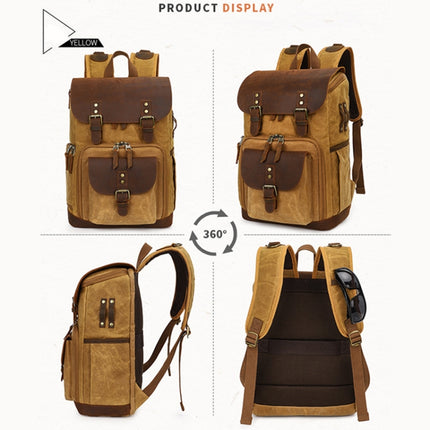 K-86 Casual Shoulder Camera Bag Contrast Waterproof Batik Canvas Single Digital Camera Photo Backpack
