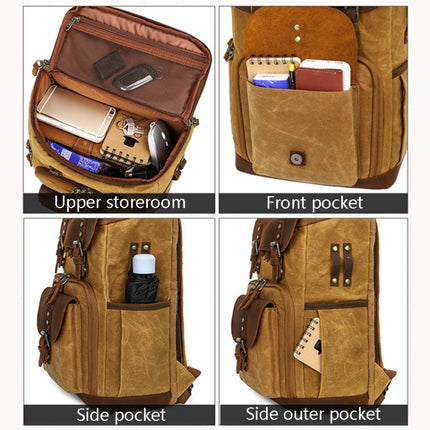 K-86 Casual Shoulder Camera Bag Contrast Waterproof Batik Canvas Single Digital Camera Photo Backpack
