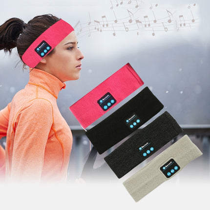Bluetooth Headset Sports Headband Outdoor Running Yoga Sweat-Absorbent Headscarf, Black, Gray, Dark Gray, Red