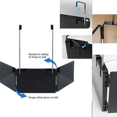 Three-Sided Mirror With LED Light Retractable Hanging Three-Fold Mirror With 10X Magnification Small Mirror